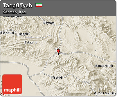 Shaded Relief 3D Map of Tangū'īyeh