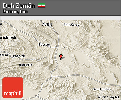 Shaded Relief 3D Map of Deh Zamān