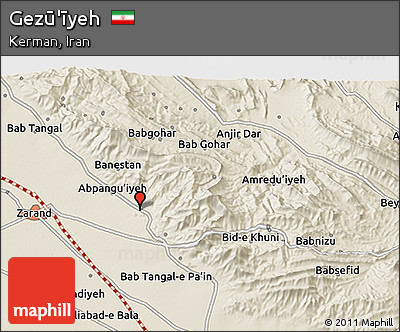 Shaded Relief 3D Map of Gezū'īyeh
