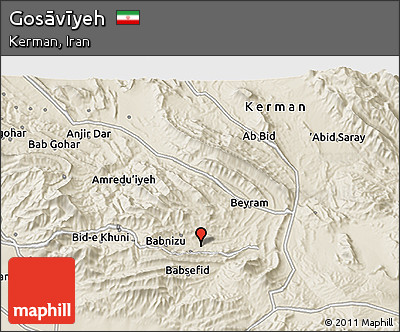 Shaded Relief 3D Map of Gosāvīyeh