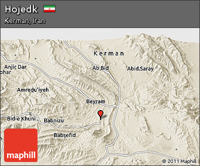 Shaded Relief 3D Map of Hojedk