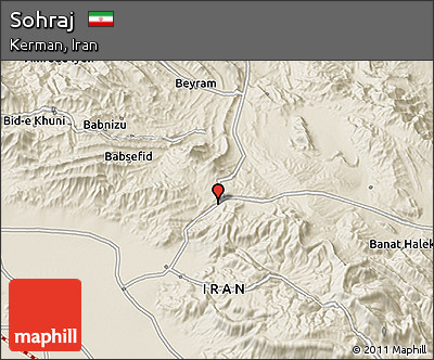 Shaded Relief 3D Map of Sohraj