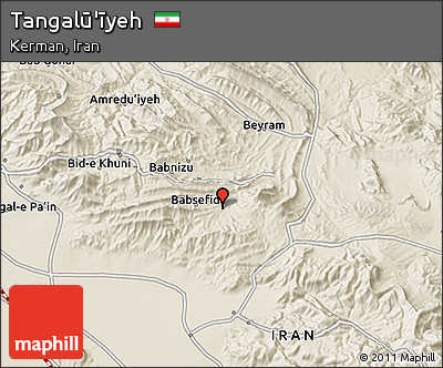 Shaded Relief 3D Map of Tangalū'īyeh