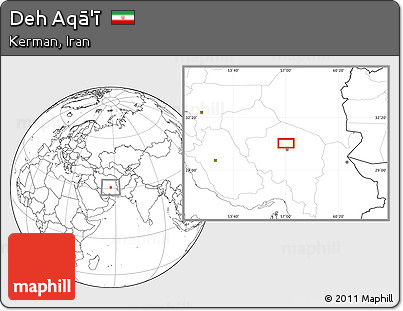 Blank Location Map of Deh Aqā'ī