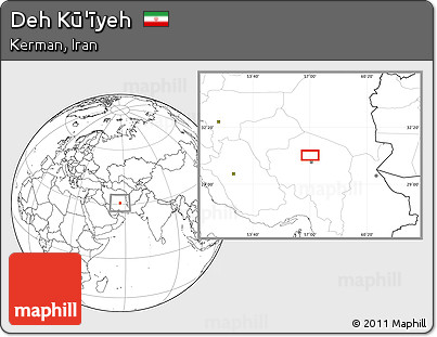 Blank Location Map of Deh Kū'īyeh