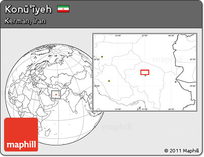 Blank Location Map of Konū'īyeh