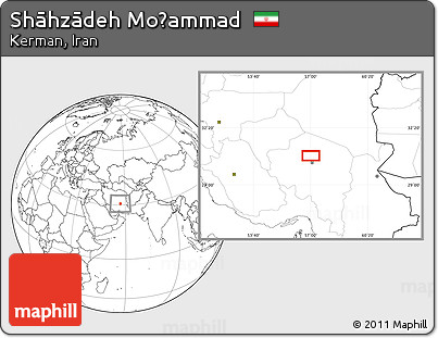 Blank Location Map of Shāhzādeh Moḩammad