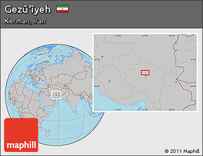 Gray Location Map of Gezū'īyeh