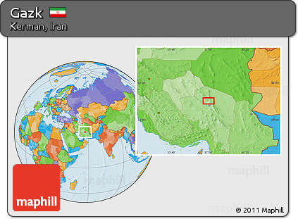 Political Location Map of Gazk