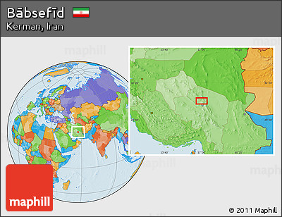 Political Location Map of Bābsefīd