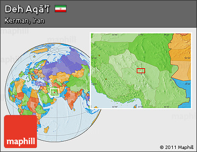 Political Location Map of Deh Aqā'ī