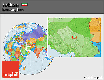 Political Location Map of Ḩotkan