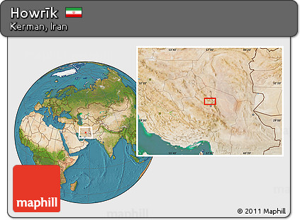 Satellite Location Map of Howrīk