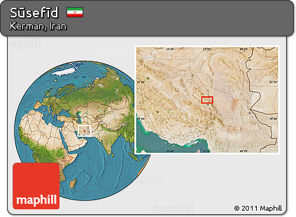 Satellite Location Map of Sūsefīd