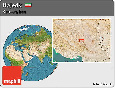 Satellite Location Map of Hojedk