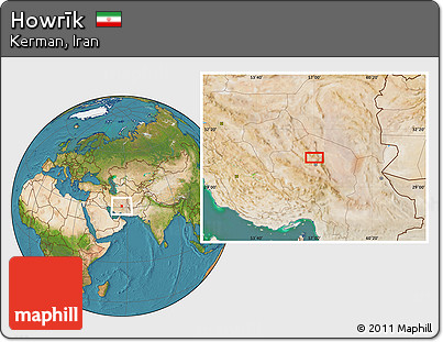 Satellite Location Map of Howrīk