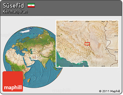 Satellite Location Map of Sūsefīd