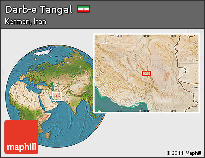Satellite Location Map of Darb-e Tangal