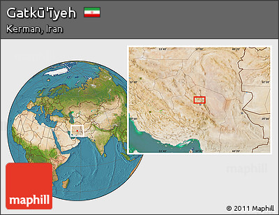 Satellite Location Map of Gatkū'īyeh