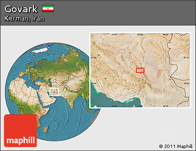 Satellite Location Map of Govark