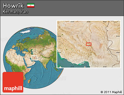 Satellite Location Map of Howrīk