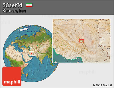 Satellite Location Map of Sūsefīd