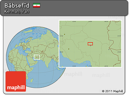 Savanna Style Location Map of Bābsefīd