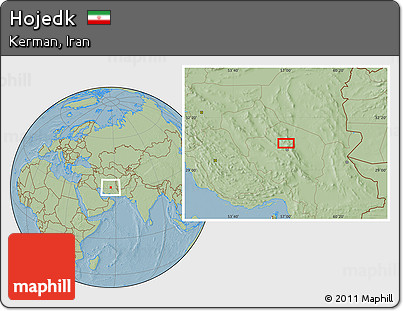 Savanna Style Location Map of Hojedk, hill shading