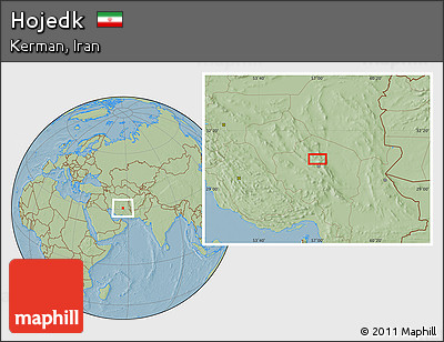 Savanna Style Location Map of Hojedk, hill shading