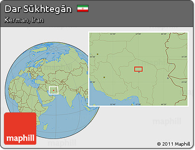 Savanna Style Location Map of Dar Sūkhtegān