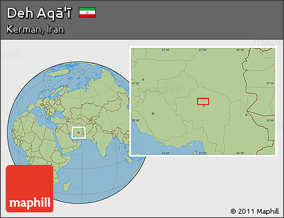 Savanna Style Location Map of Deh Aqā'ī