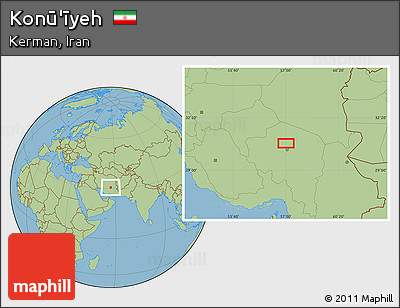 Savanna Style Location Map of Konū'īyeh