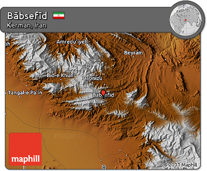 Physical Map of Bābsefīd