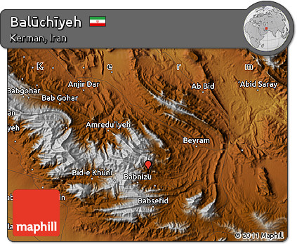 Physical Map of Balūchīyeh