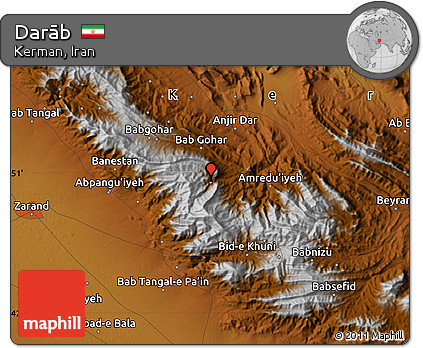 Physical Map of Darāb