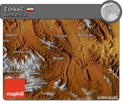 Physical Map of Eshkelī
