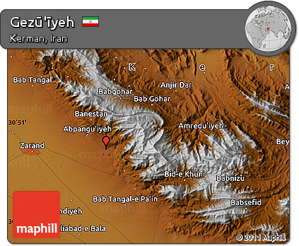 Physical Map of Gezū'īyeh