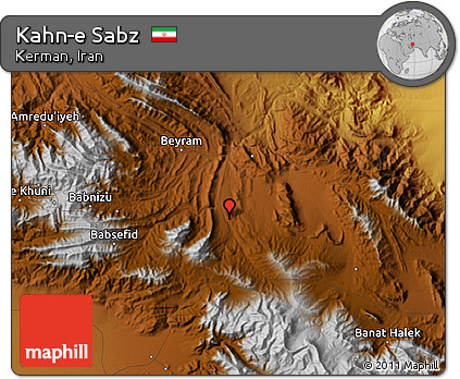 Physical Map of Kahn-e Sabz