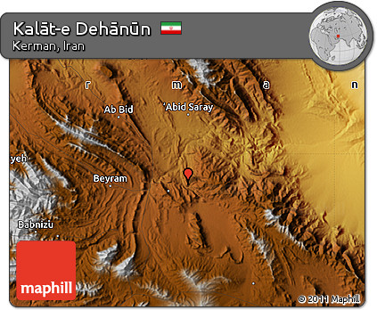 Physical Map of Kalāt-e Dehānūn