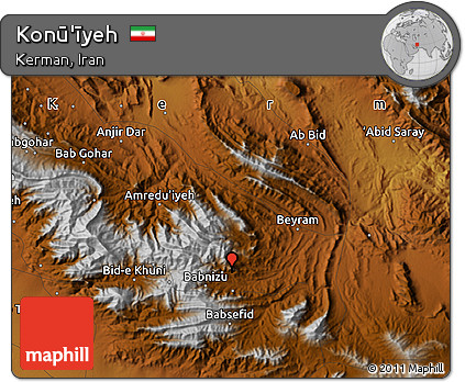 Physical Map of Konū'īyeh