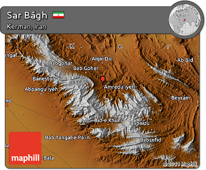 Physical Map of Sar Bāgh