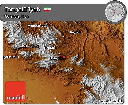 Physical Map of Tangalū'īyeh