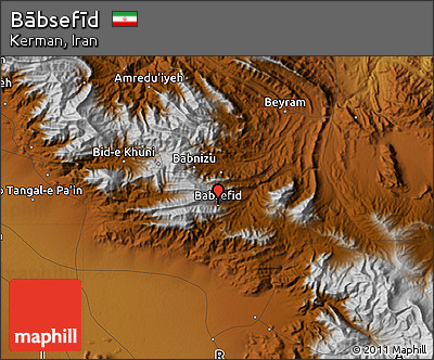 Physical Map of Bābsefīd