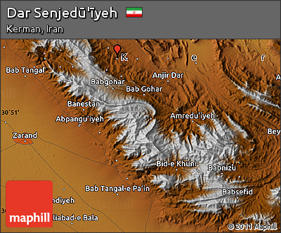 Physical Map of Dar Senjedū'īyeh