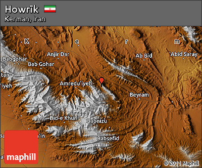 Physical Map of Howrīk