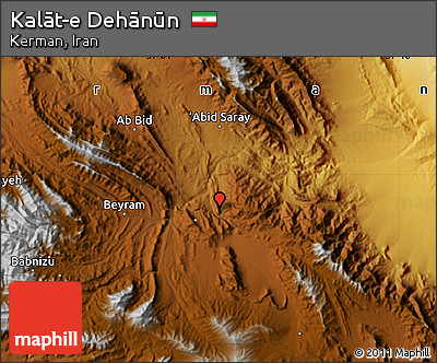 Physical Map of Kalāt-e Dehānūn