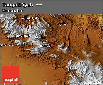 Physical Map of Tangalū'īyeh