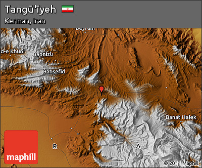Physical Map of Tangū'īyeh