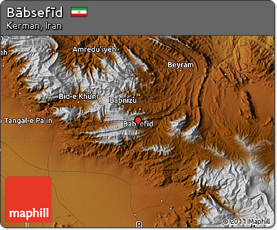Physical Map of Bābsefīd