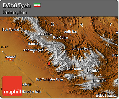 Physical Map of Dāhū'īyeh